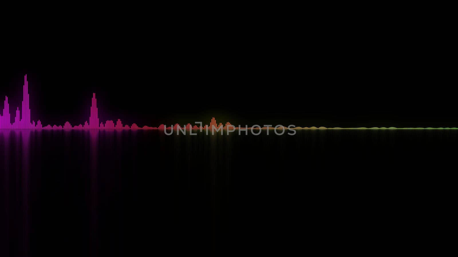 Colorful sound waves. Good background for audio concepts. 3D rendering