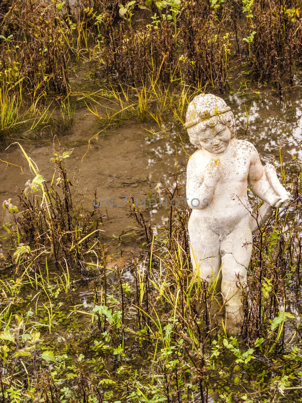 Archaic statue at ancient Dion Archeological Site in Greece by ankarb