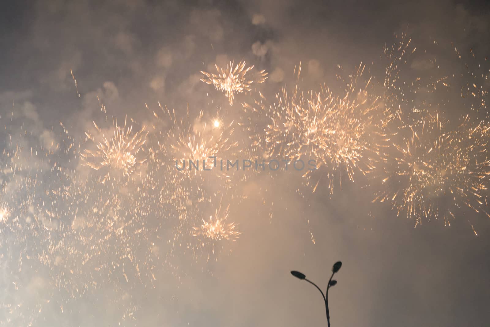 Bokeh of the color night light, blurred background