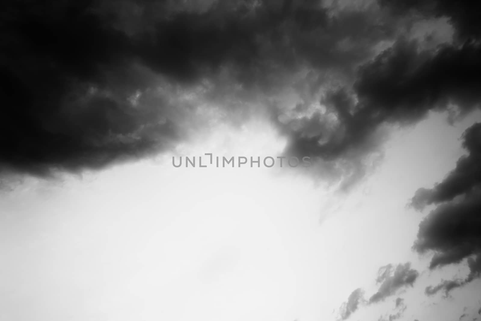 black and white sky for background