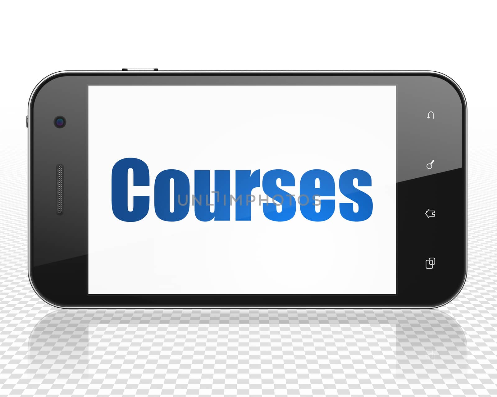 Learning concept: Smartphone with Courses on display by maxkabakov