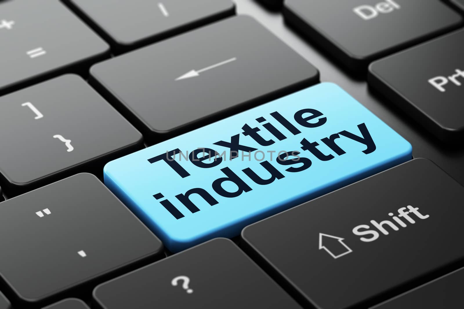 Industry concept: Textile Industry on computer keyboard background by maxkabakov