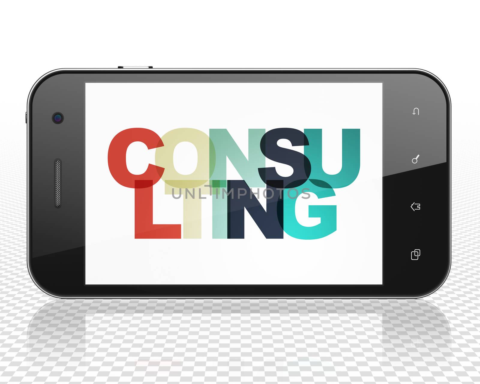 Business concept: Smartphone with Consulting on  display by maxkabakov