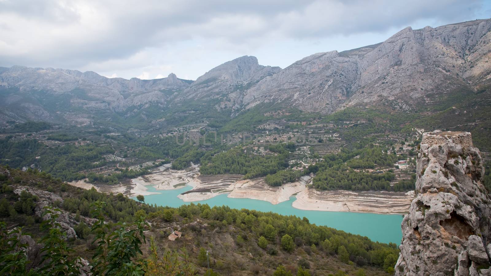 View of the Lake from the top og Guadalest . by LarisaP