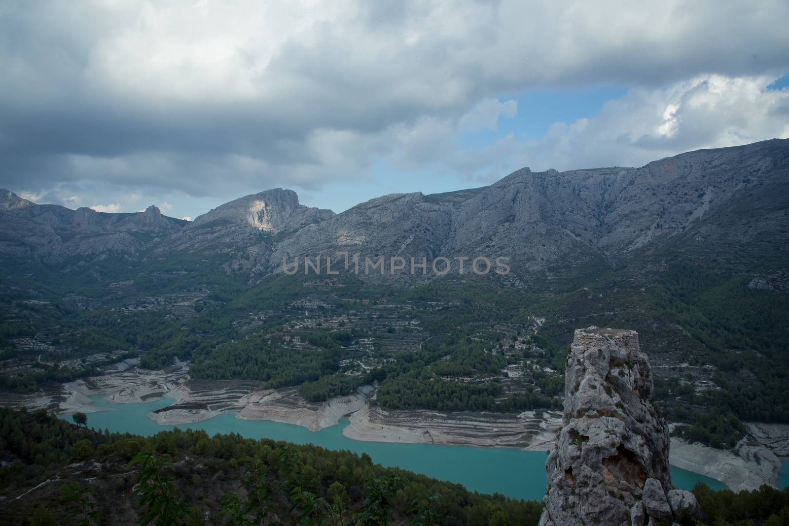 View of the Lake from the top og Guadalest . by LarisaP