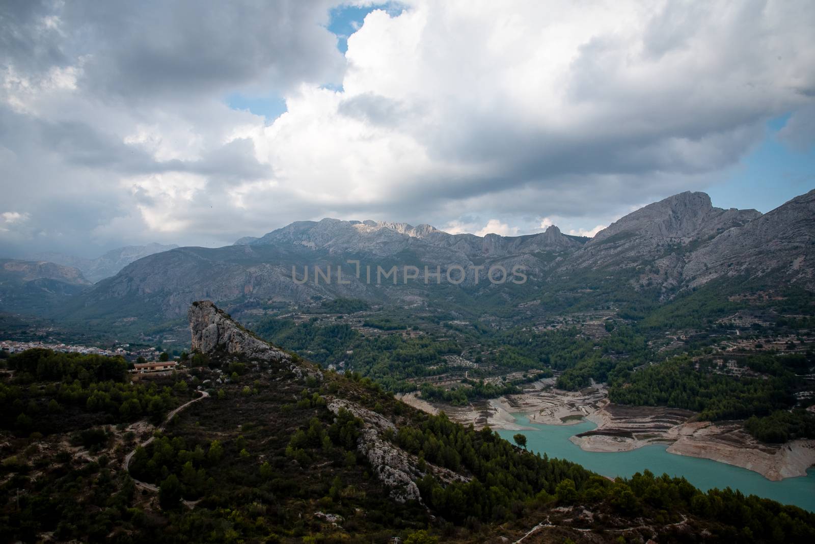 View of the Lake from the top og Guadalest . by LarisaP