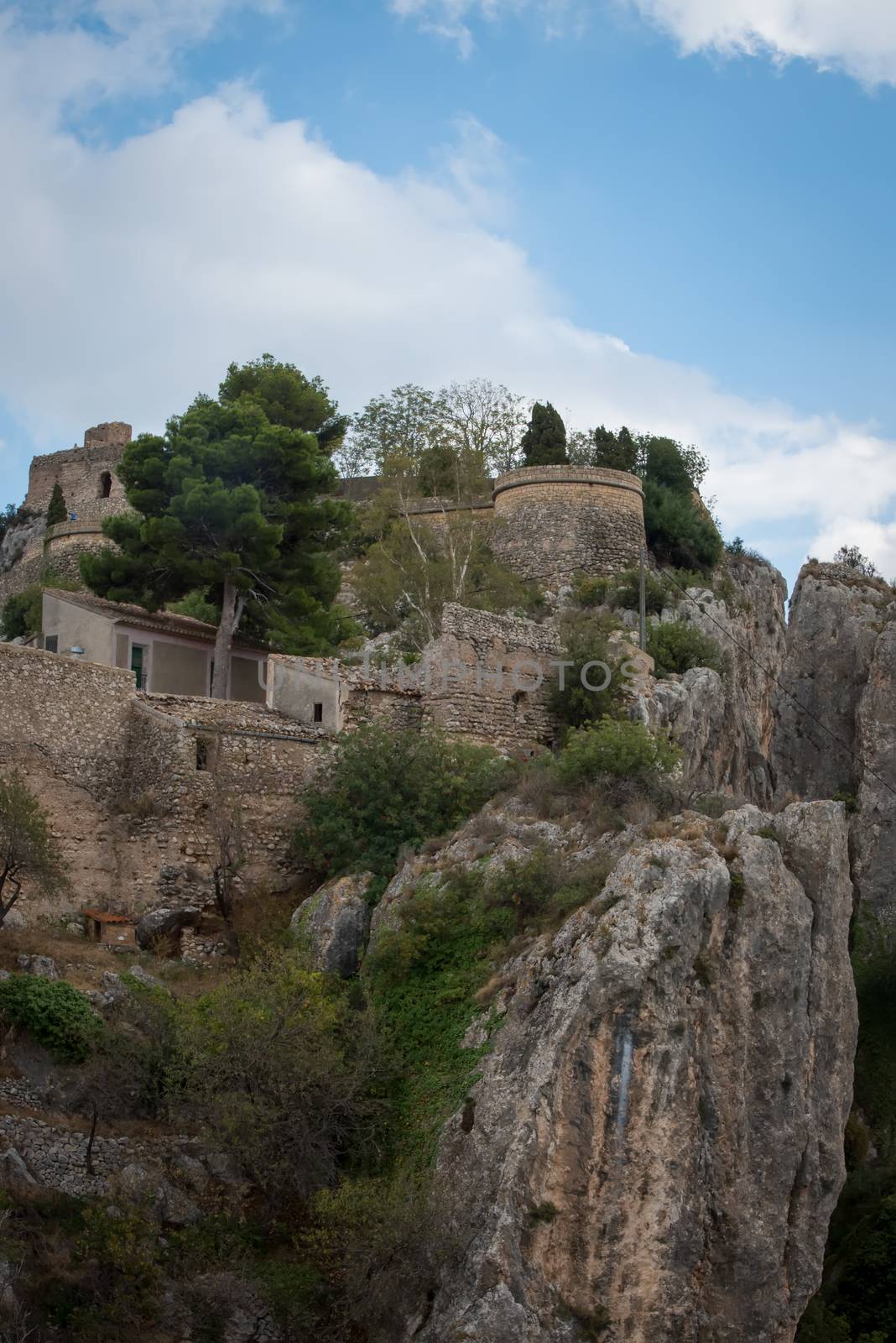 View of the small Village and castle  . Spain . by LarisaP