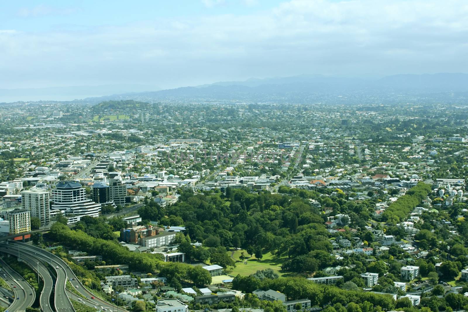 Top view of the Auckland suburb of New Zealand