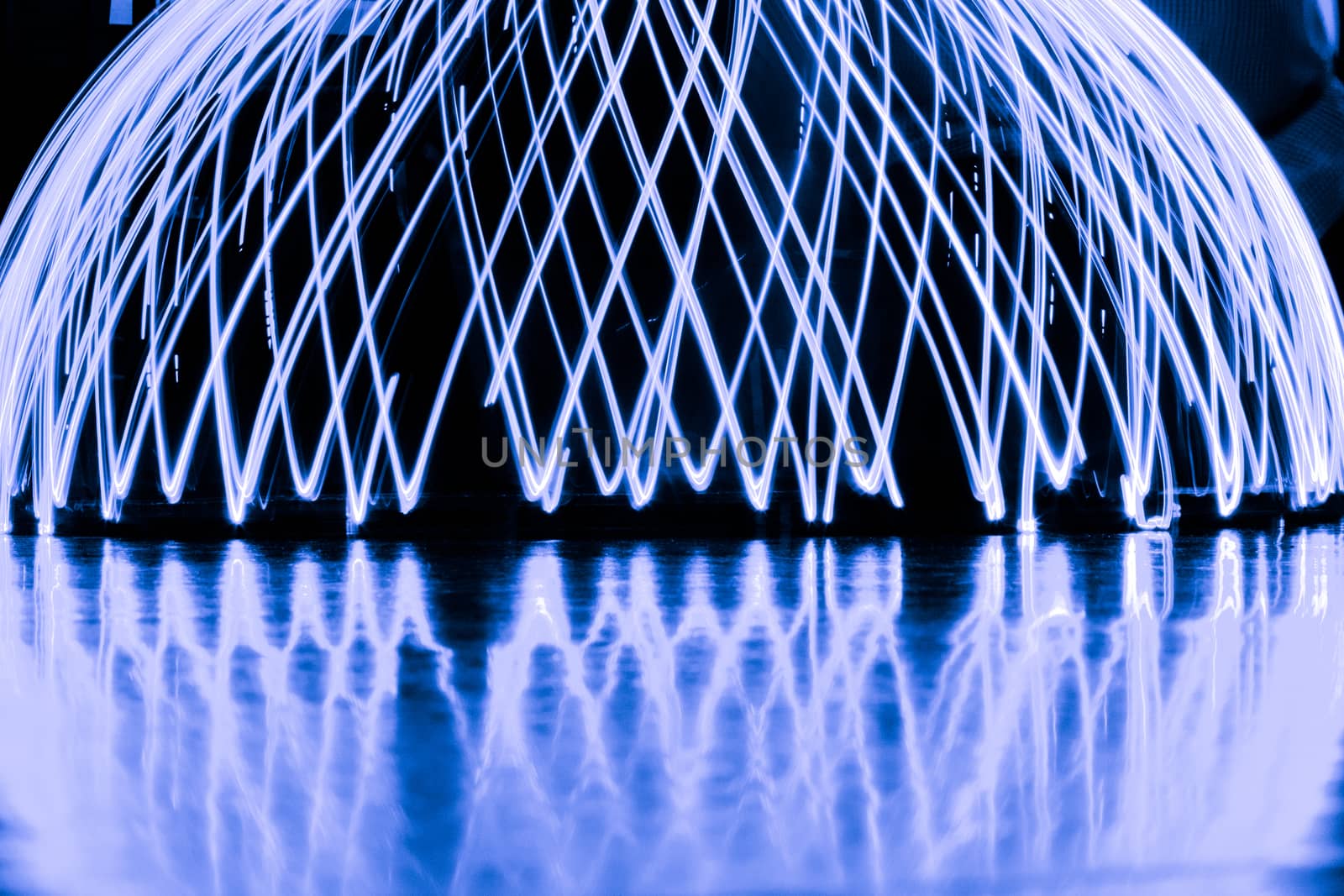 long exposure light painting or light trails