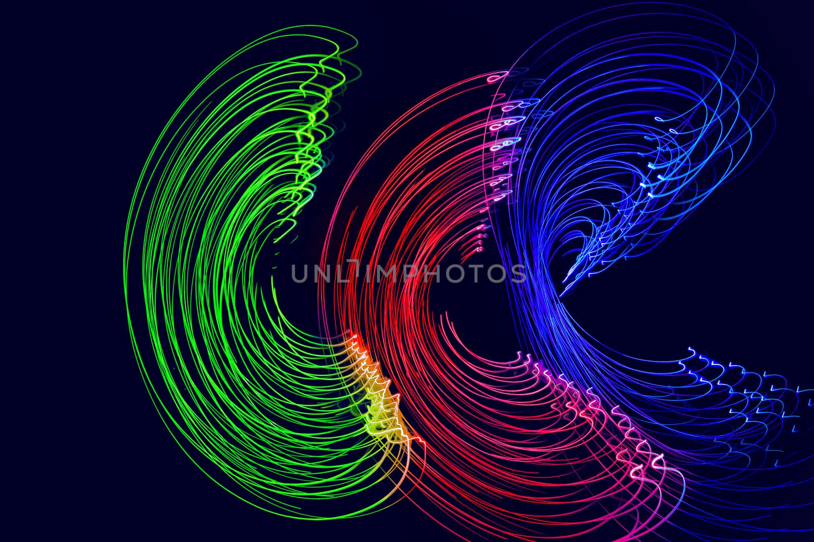 long exposure light painting or light trails