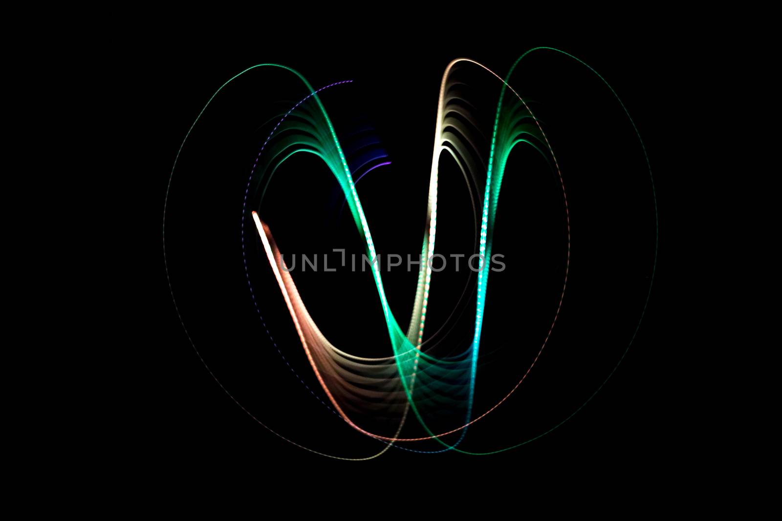 long exposure light painting or light trails