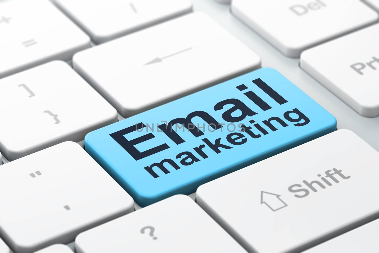 Business concept: Email Marketing on computer keyboard background by maxkabakov