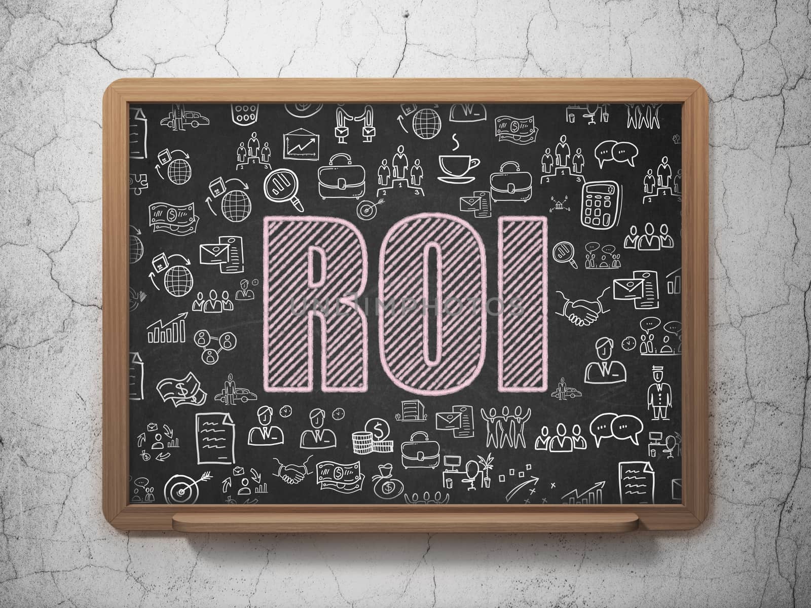 Business concept: ROI on School board background by maxkabakov