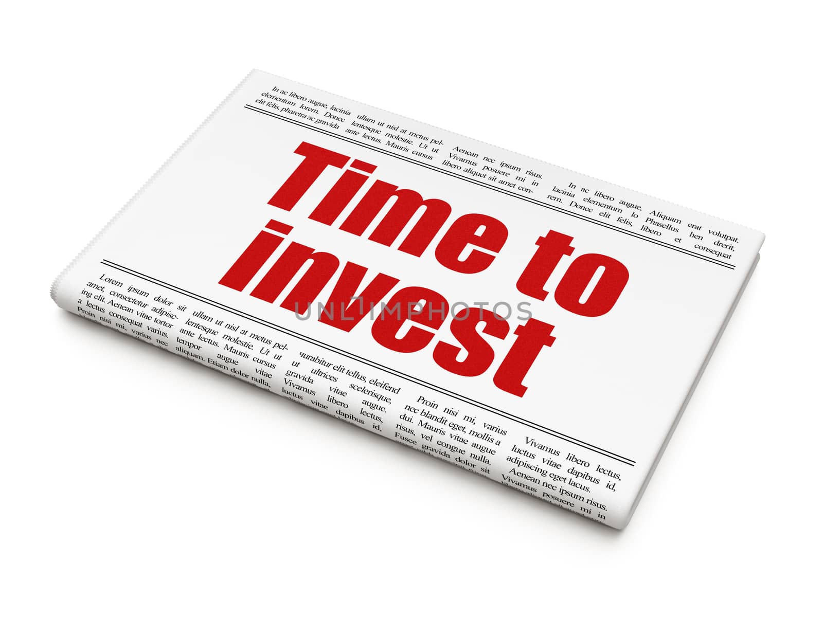 Timeline concept: newspaper headline Time To Invest by maxkabakov