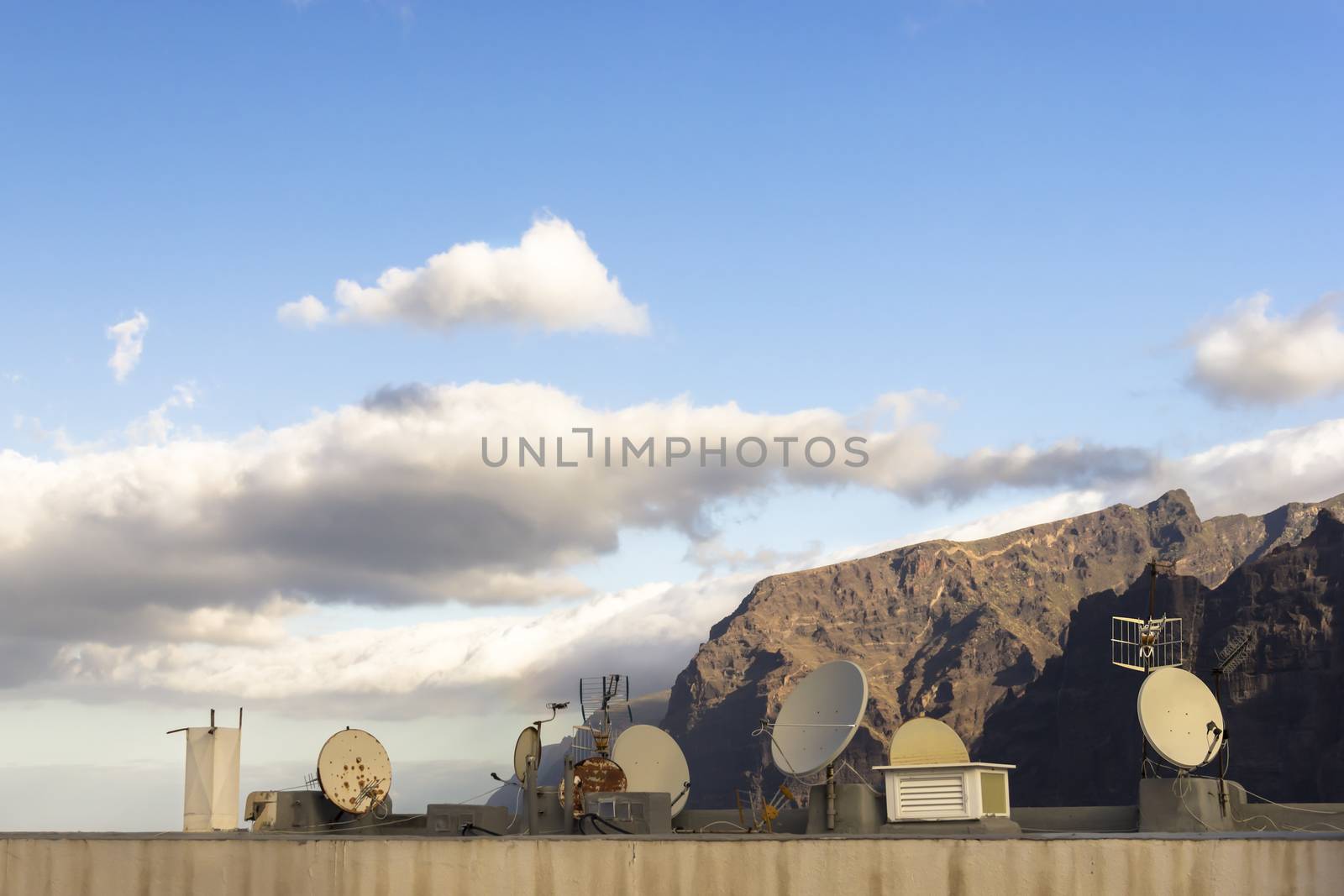 Acantilados de los Gigantes roof satellites in the morning light by Tetyana