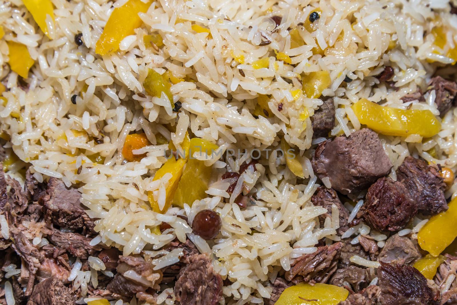 Pilaf with dried fruit