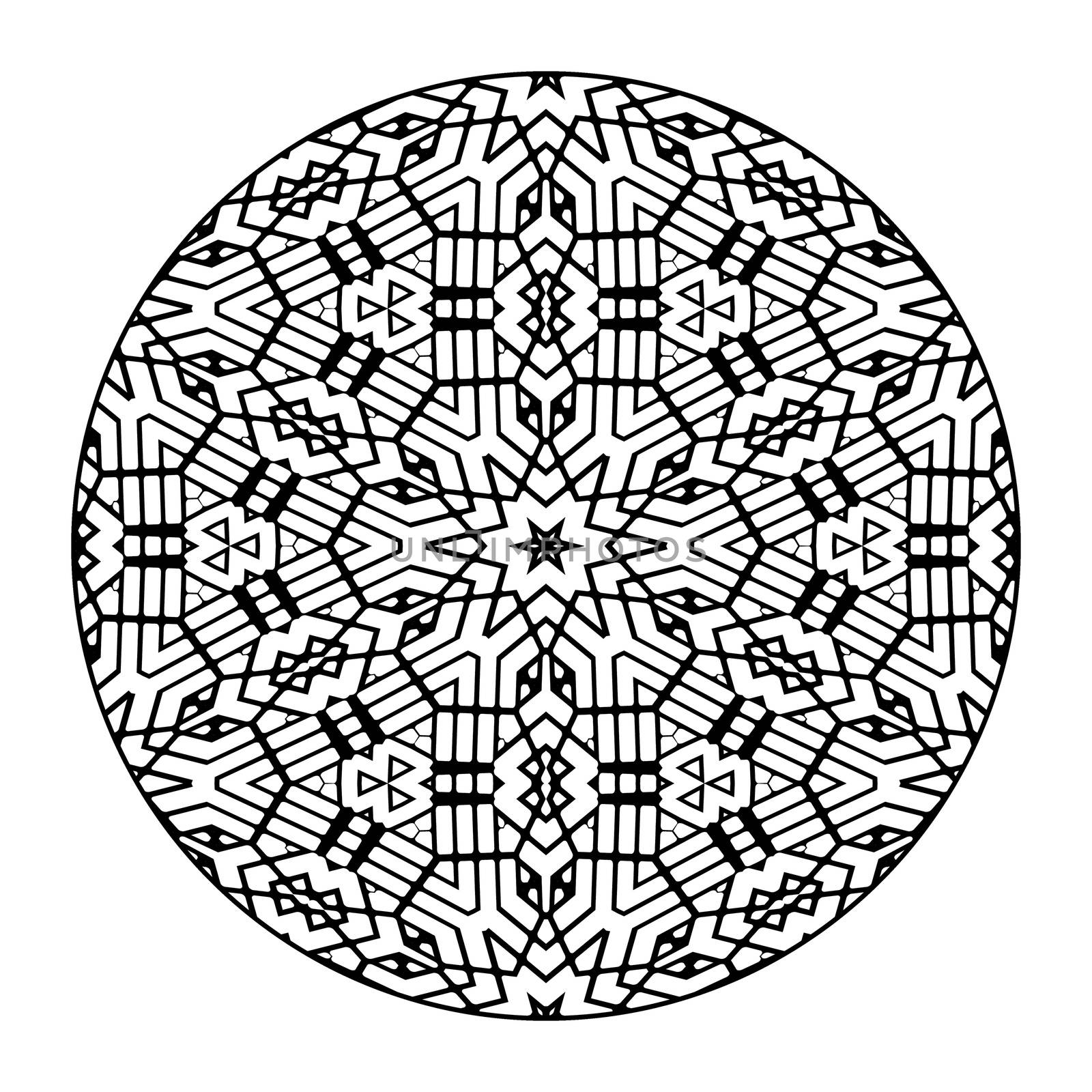 An image of a nice Mandala black and white