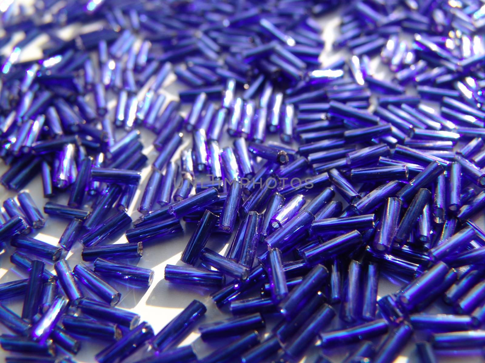 Beads of blue color