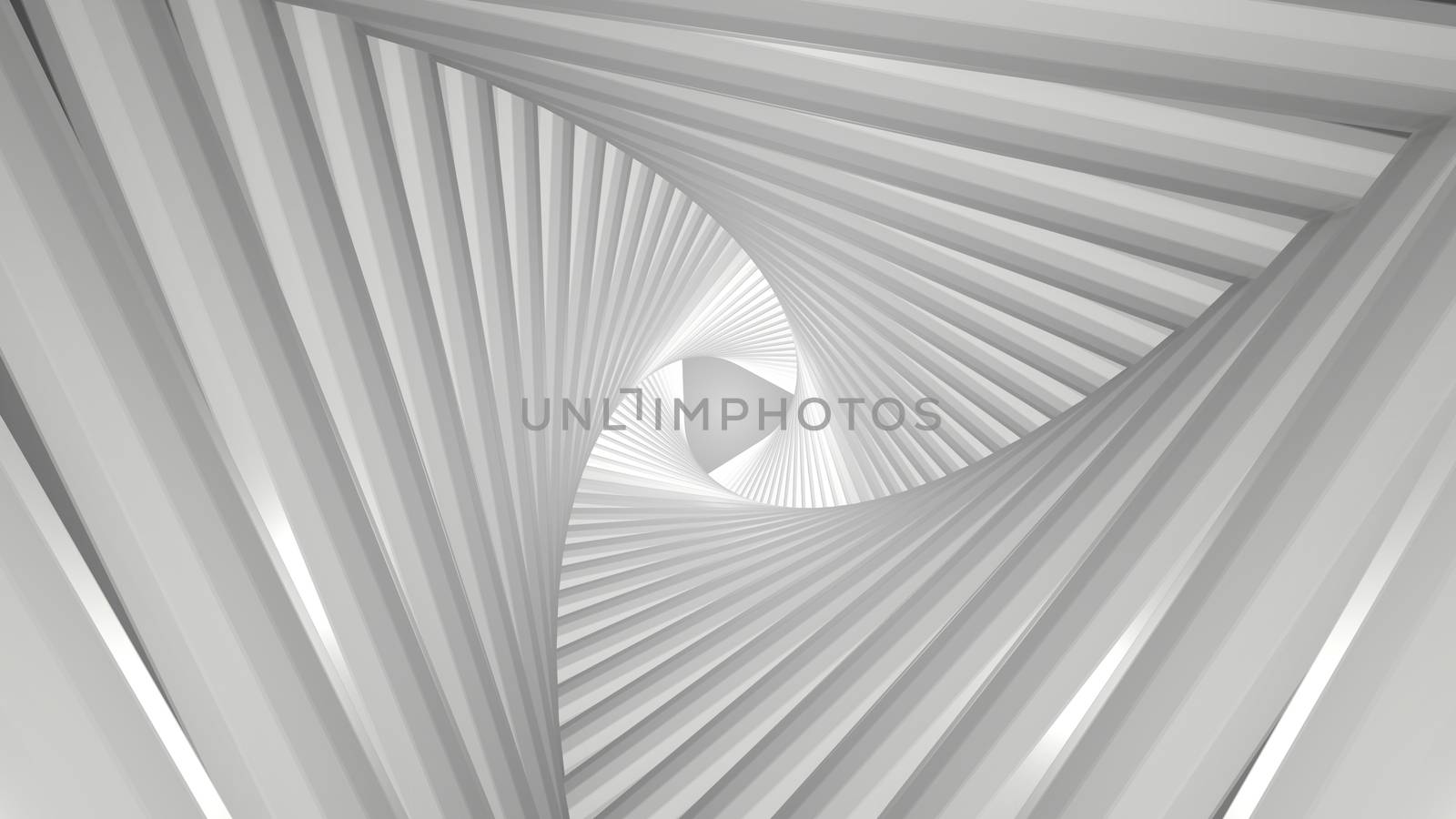 Futuristic tunnel consisting of twisted triangles. At the end of the flash by nolimit046