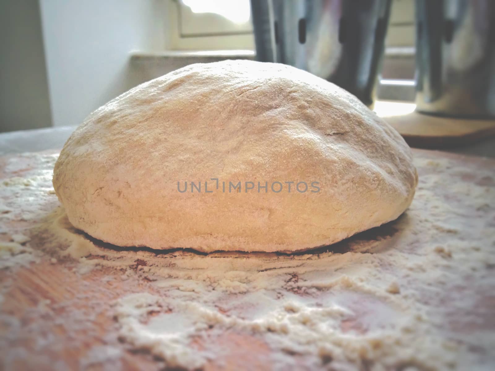 fresh Flour dough ready to be baked