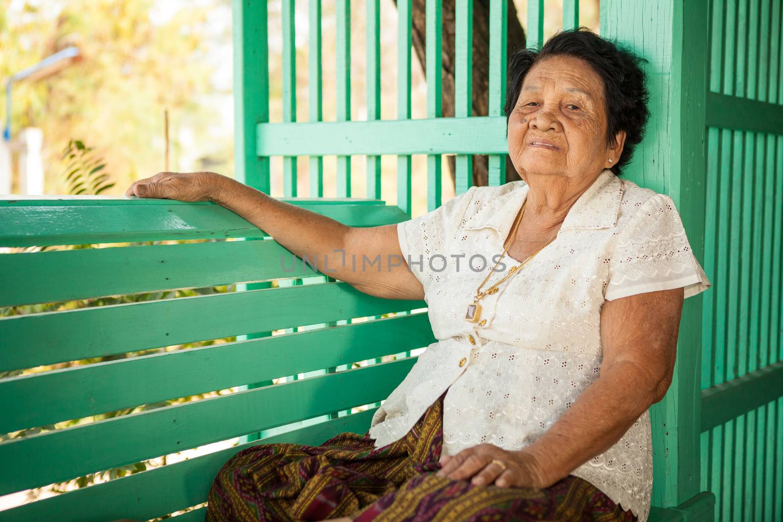 Senior asian woman Relaxing in home