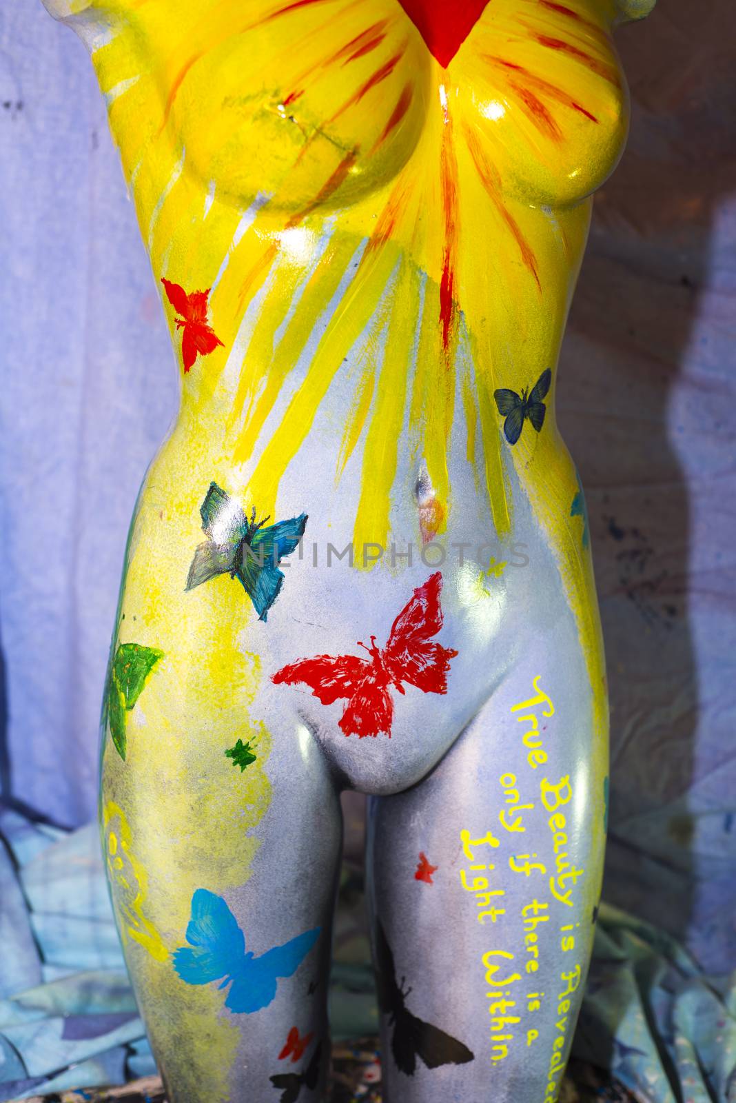 studio painted female mannequin torso by morrbyte