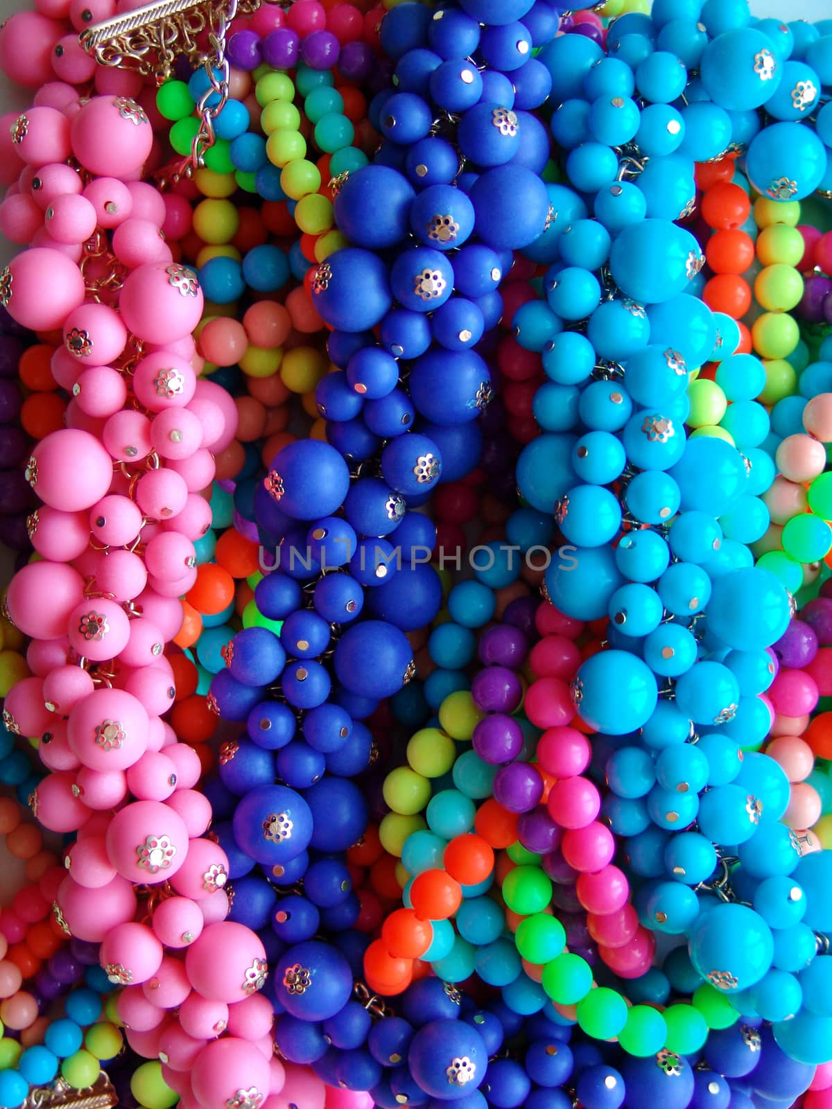 Background with multi-colored beads by elena_vz