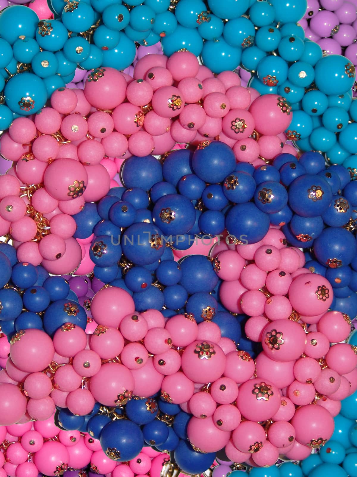 Background with multi-colored beads