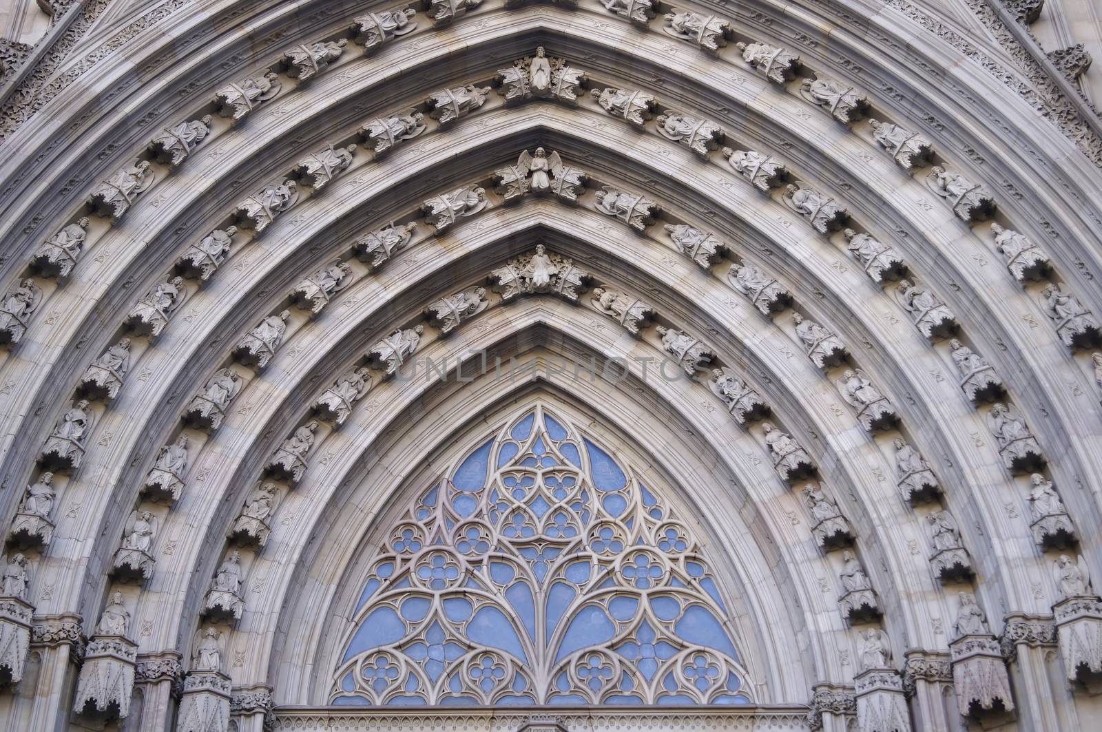 Details of The Cathedral of the Holy Cross and Saint Eulalia