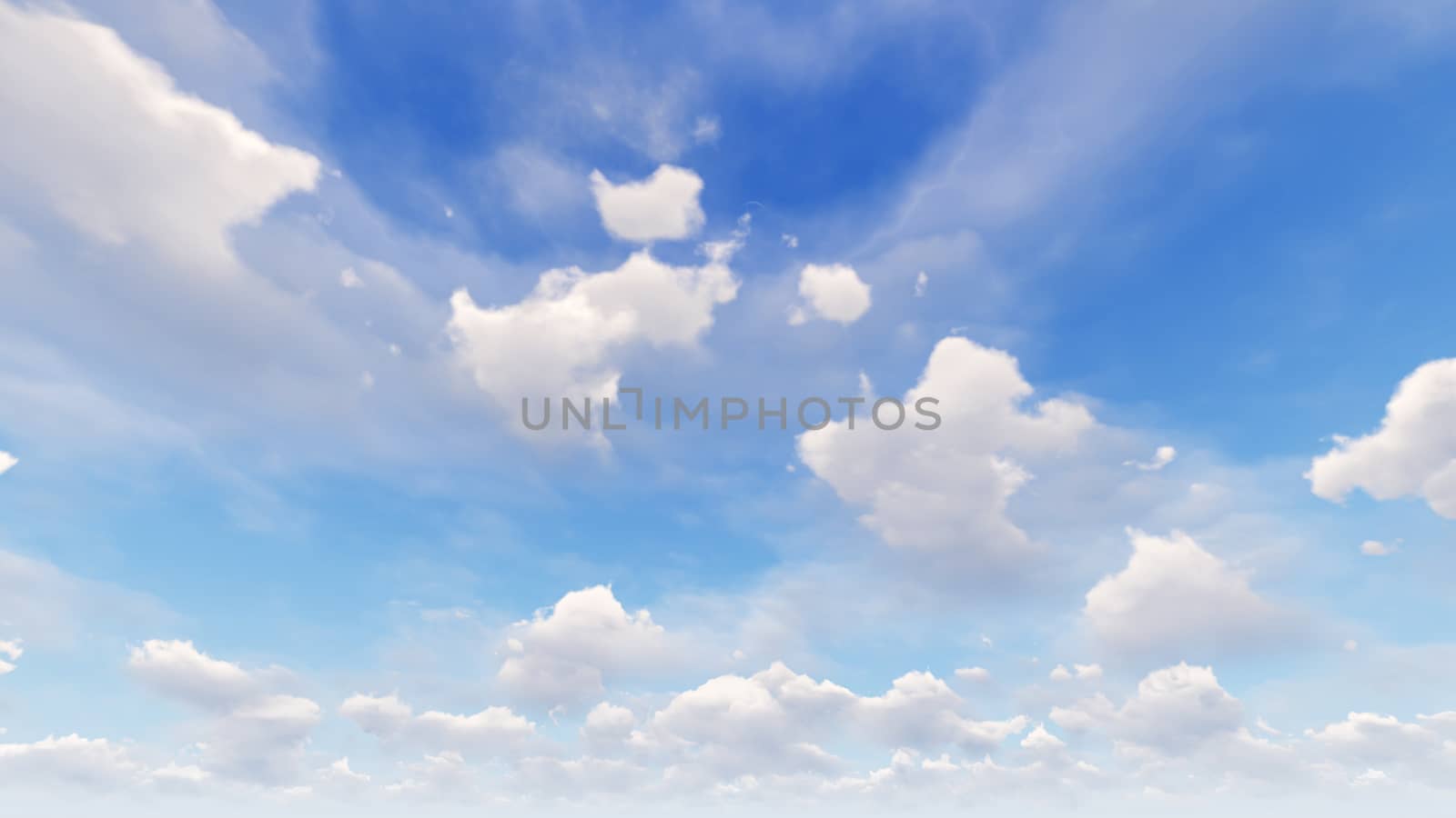 Cloudy blue sky abstract background, blue sky background with tiny clouds, 3d rendering

