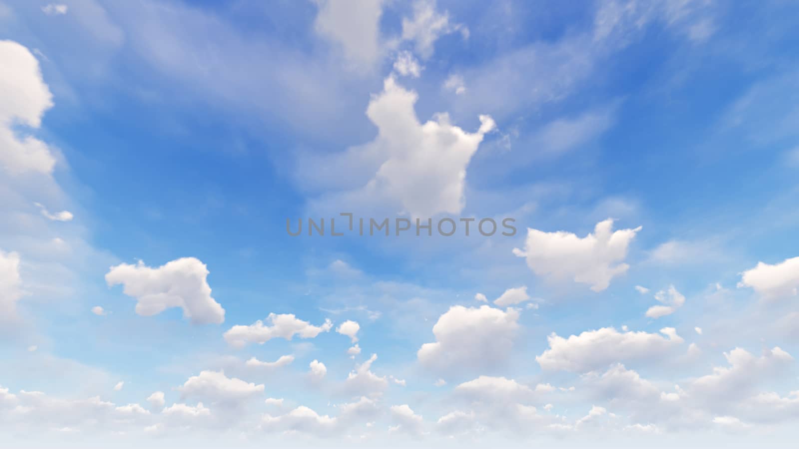 Cloudy blue sky abstract background, blue sky background with tiny clouds, 3d rendering

