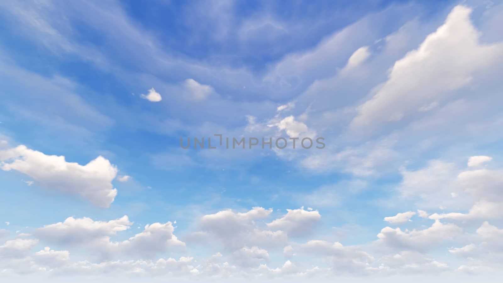 Cloudy blue sky abstract background, blue sky background with tiny clouds, 3d rendering

