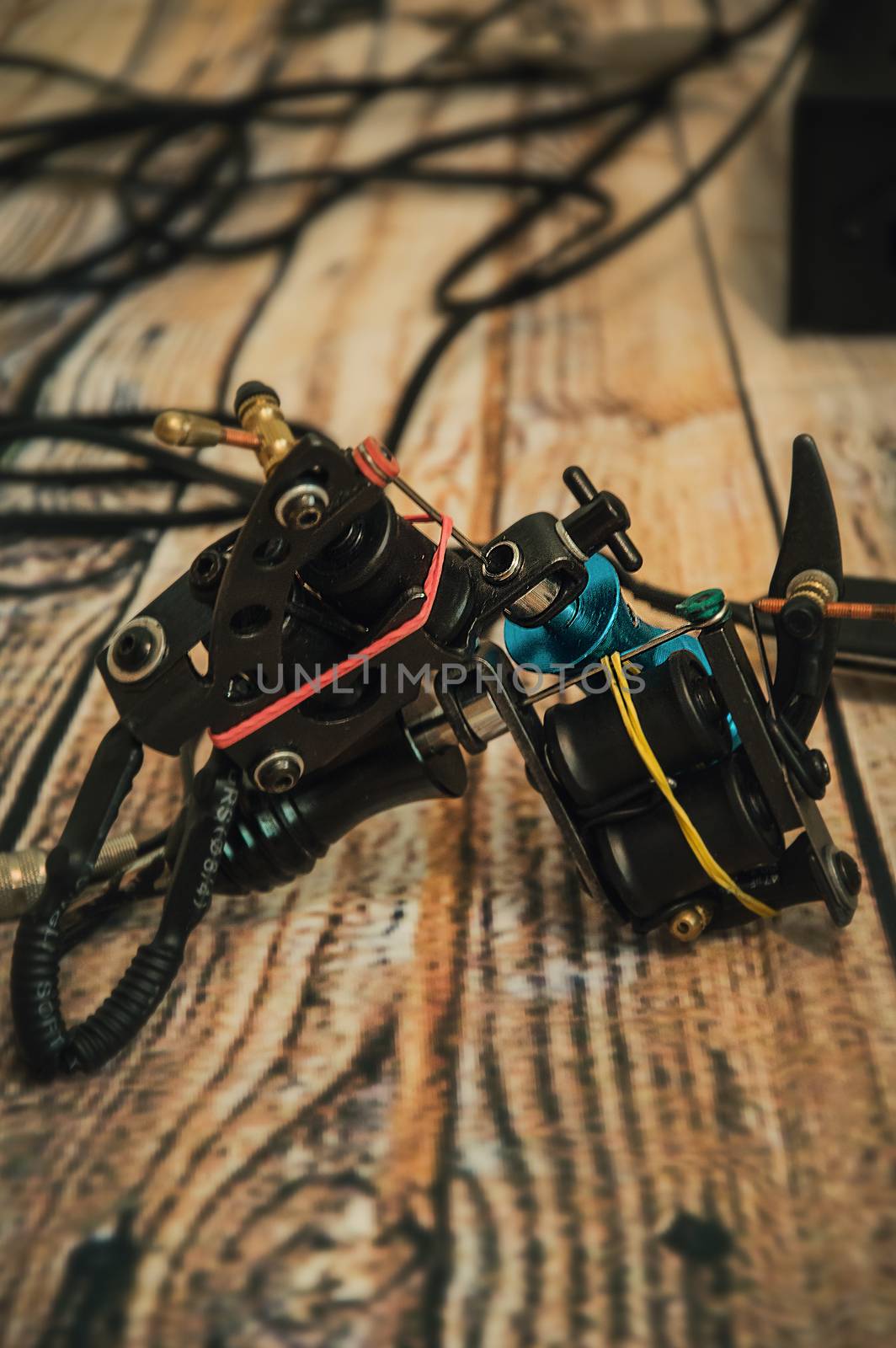 Tattoo machine and tattoo supplies by natali_brill