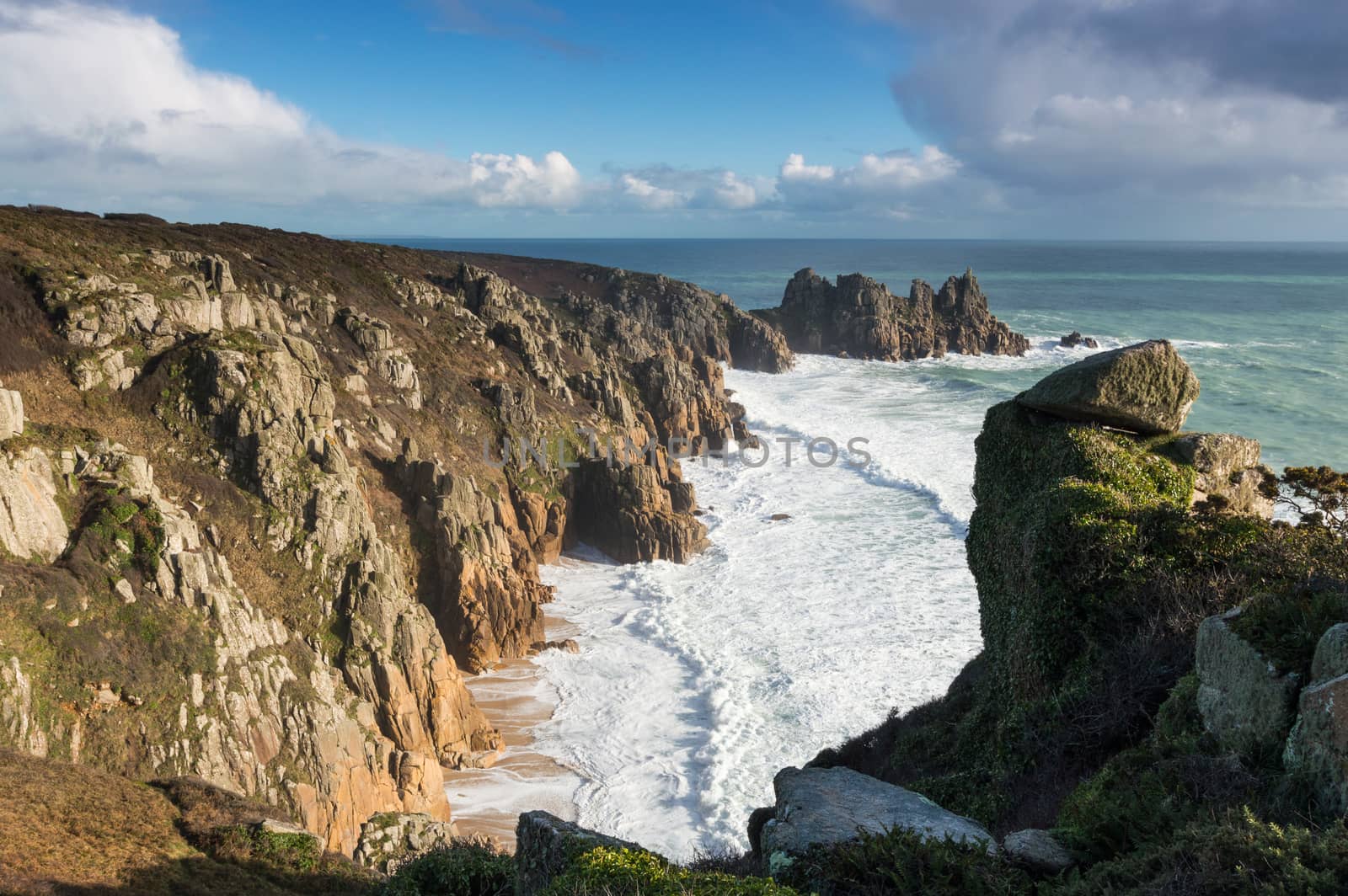 The cliffs at St Just, near Penzance, west Cornwall