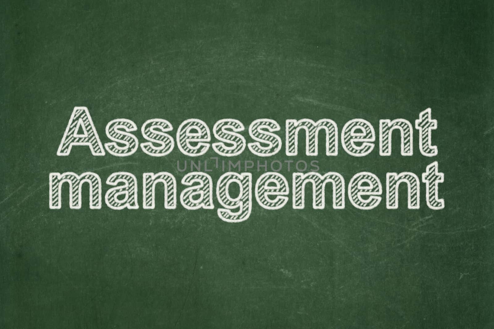 Business concept: Assessment Management on chalkboard background by maxkabakov