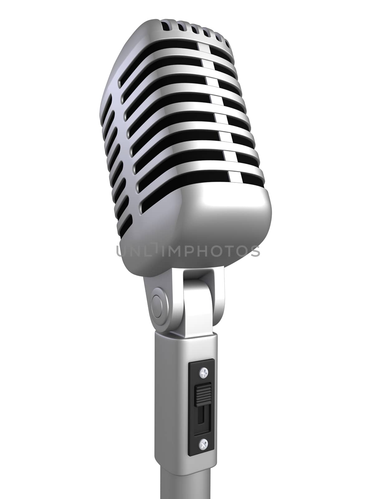 retro microphone on a white background (isolated)