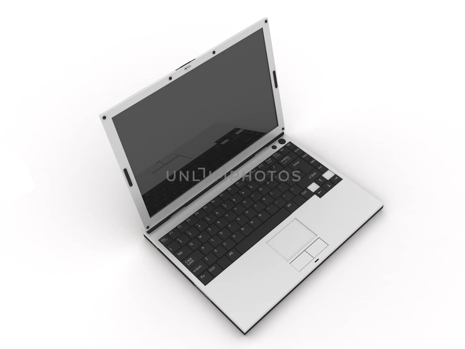 laptop on a white background