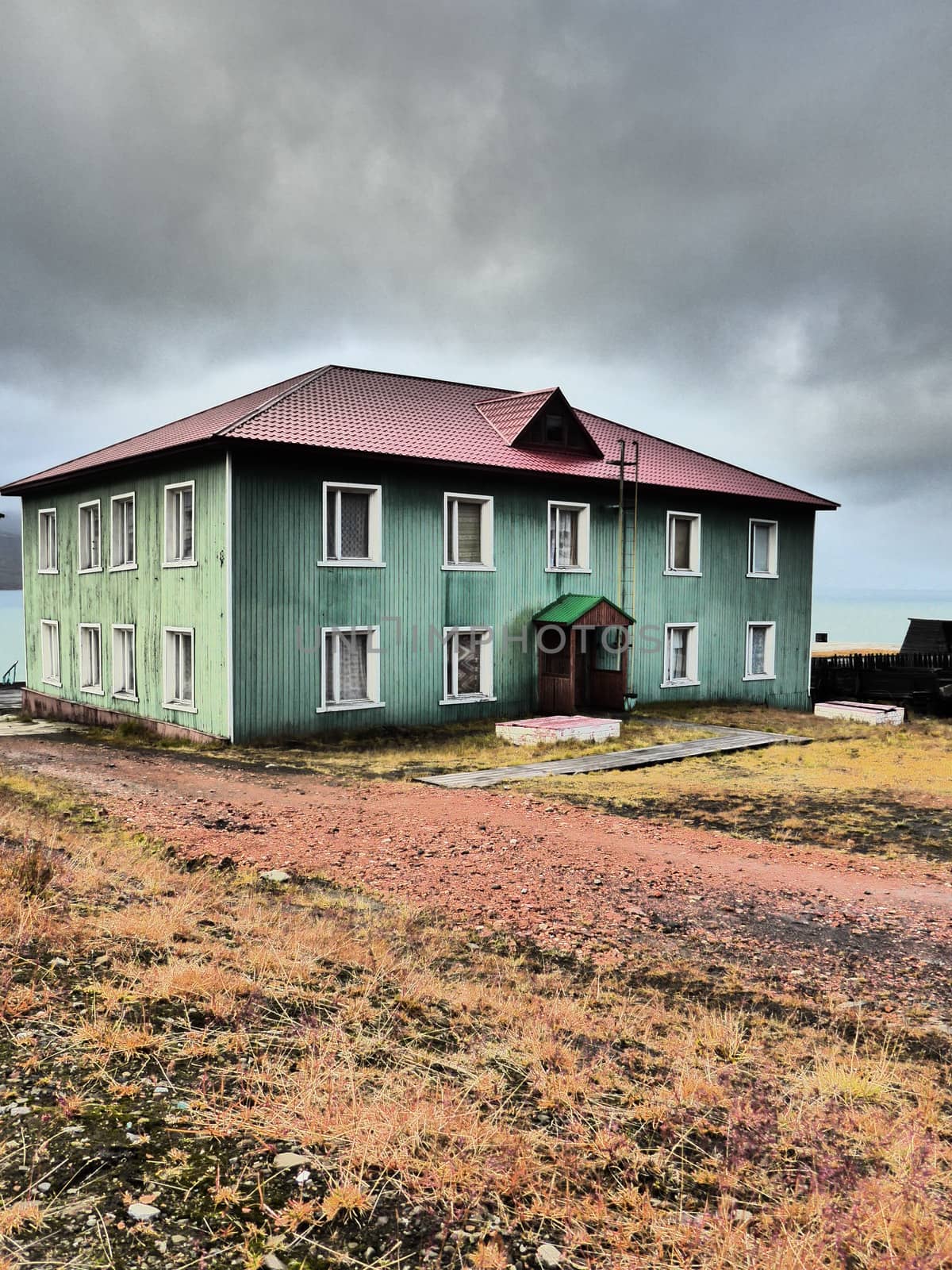 green house in Barentsburg, Svalbard, Norway in the fall