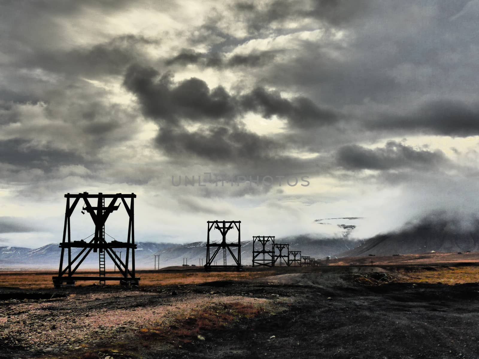 Dramatic scenery in Svalbard, Longyearbyen, Norway