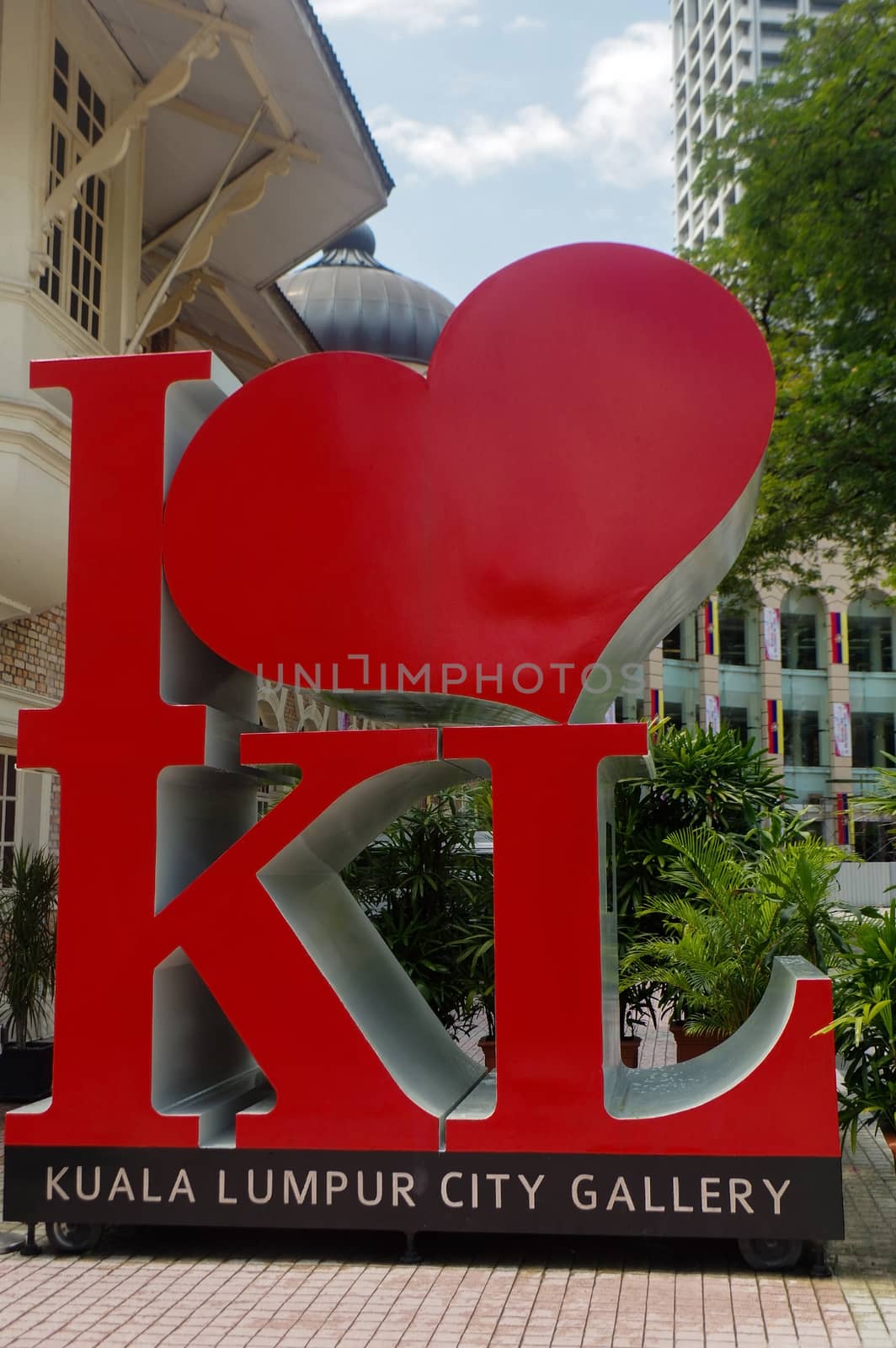 KUALA LUMPUR, MALAYSIA -NOV. 16. 2016: The Icon front of The giant I LOVE KL is a must photo-stop in the city.