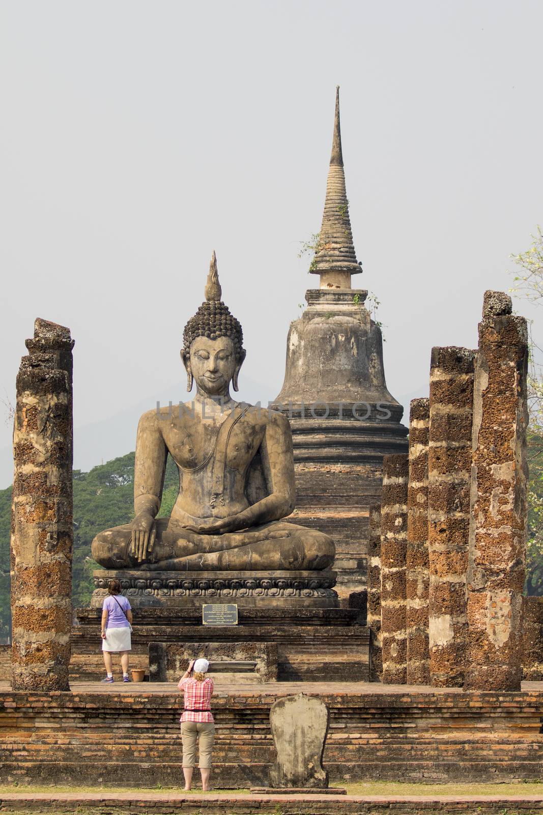 Sukhothai Historical Park In Thailand, Buddha statue, Old Town,