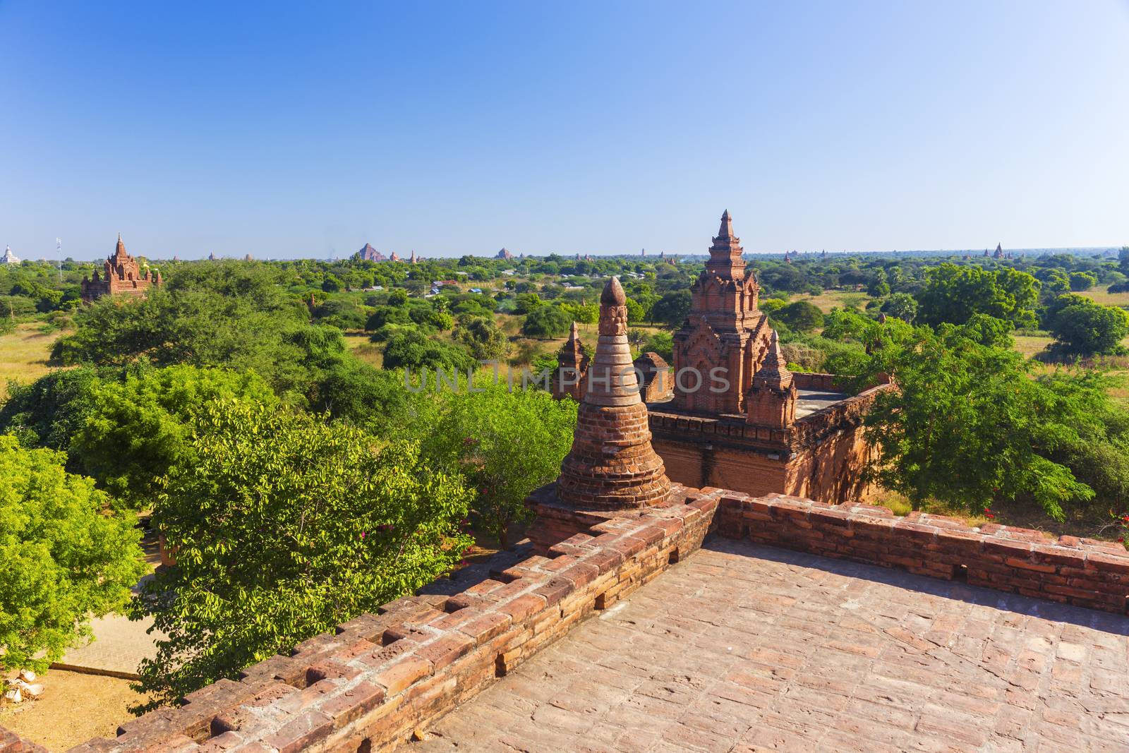 Bagan buddha tower at day by cozyta