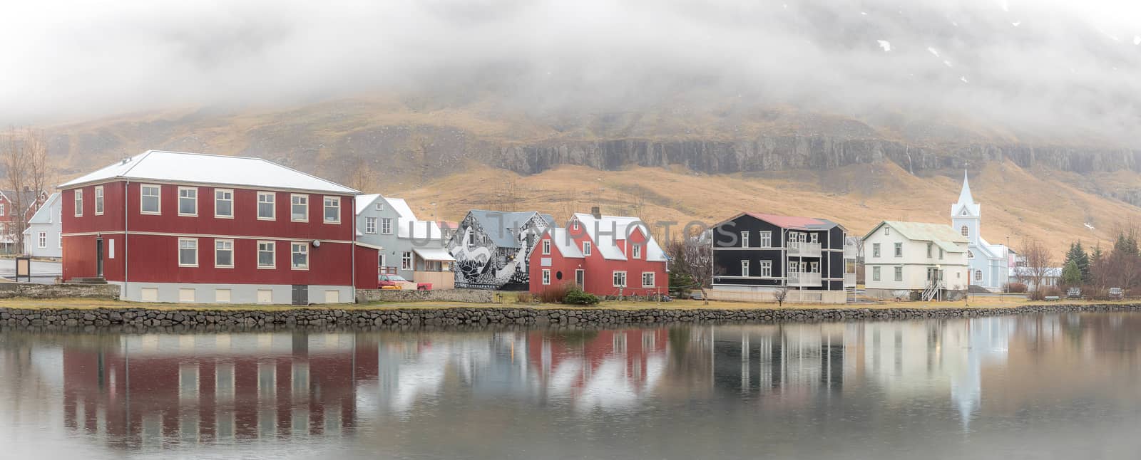 Seydisfjordur cityscape Iceland by vichie81