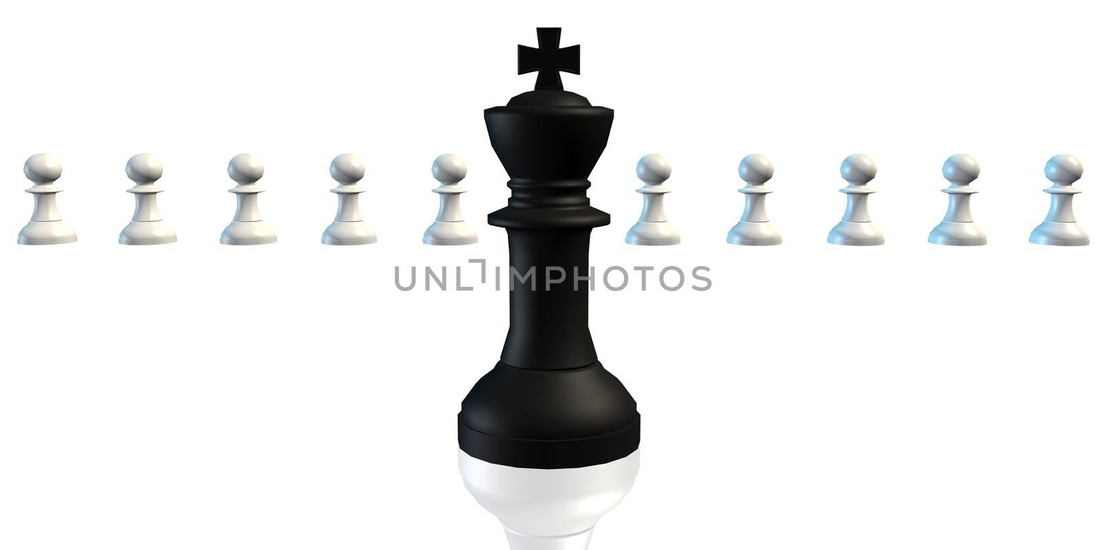 Effective Leader and Management Business Chess Strategy Concept