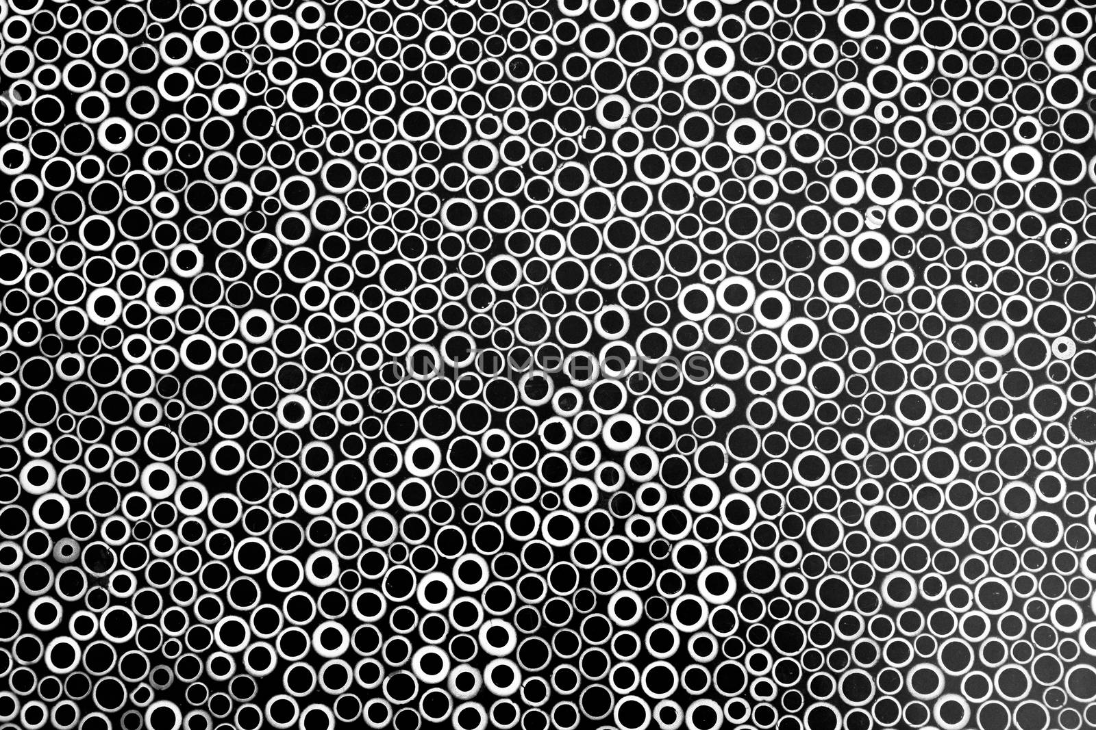 Abstract Black and white background bamoo circles by Suriyaphoto