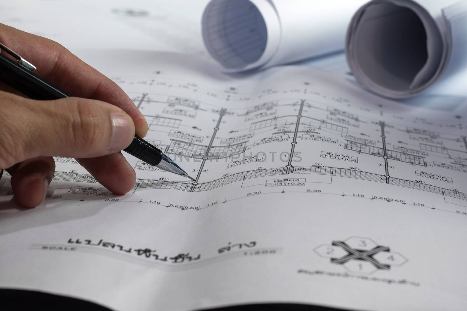 Engineering diagram blueprint paper drafting project sketch arch by dfrsce