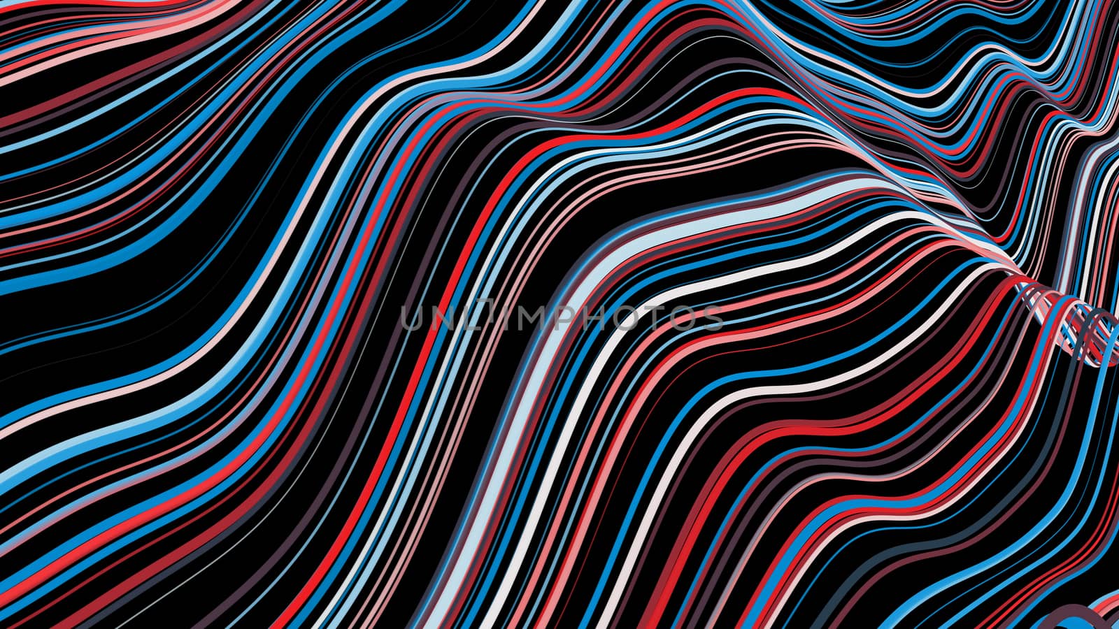abstract 3d rendering background with wavy lines by nolimit046