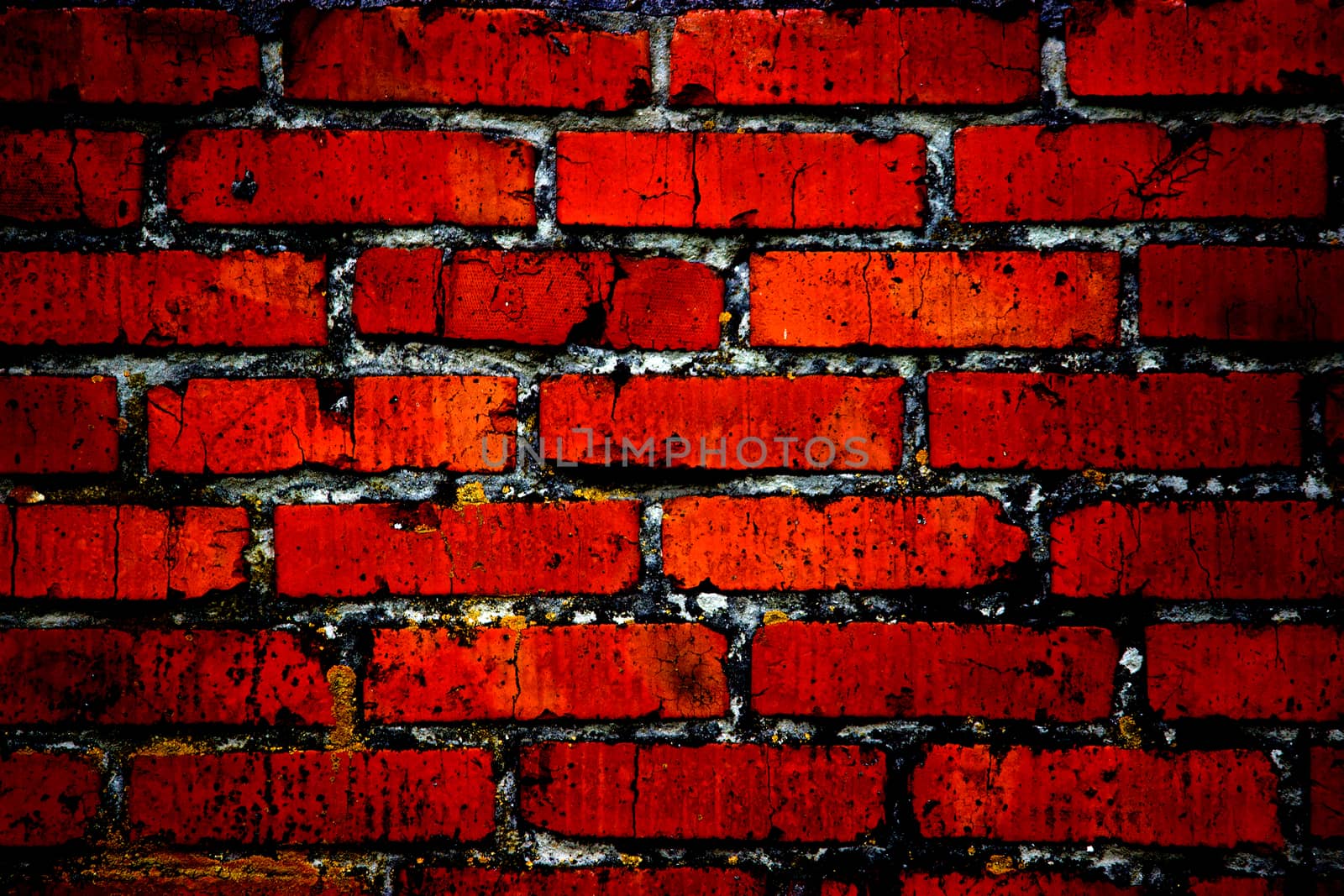 aged red brick wall close up background