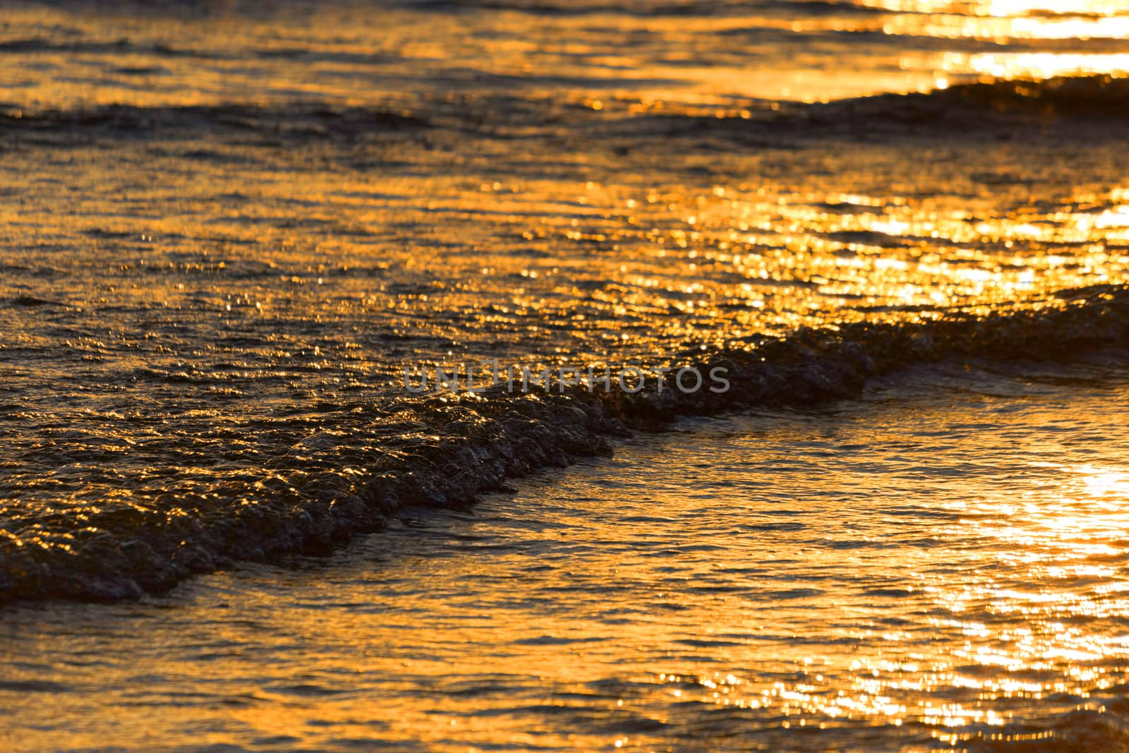 sun reflection on ocean waves. close up background