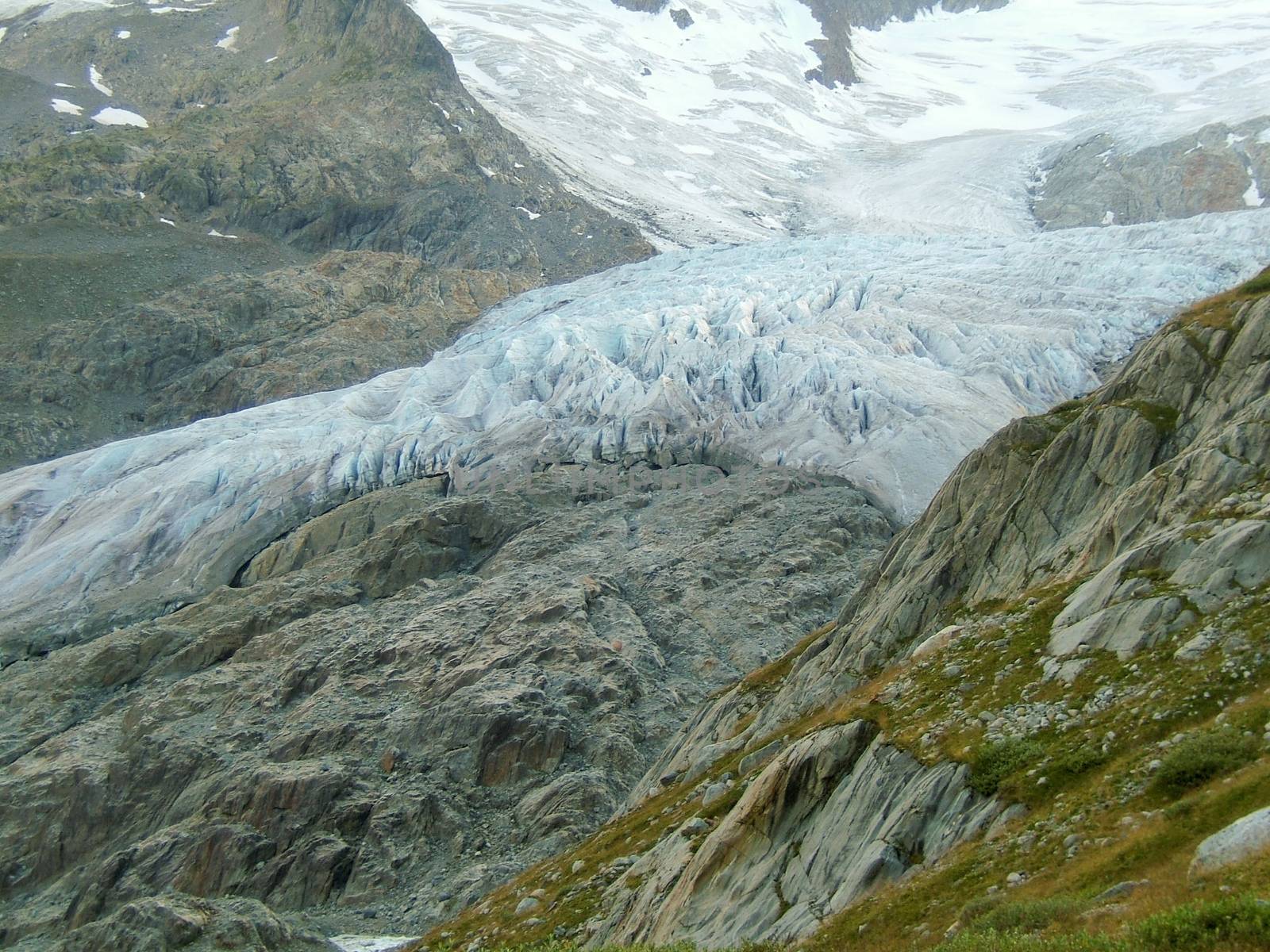 alpine mountain glacier in the  of Switzerland, Unterstock, Urbachtal by evolutionnow